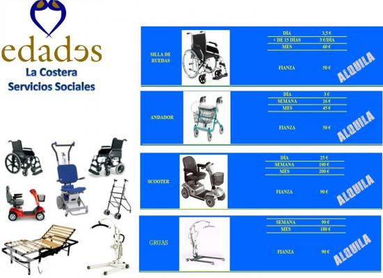 Alquiler de ayudas técnicas