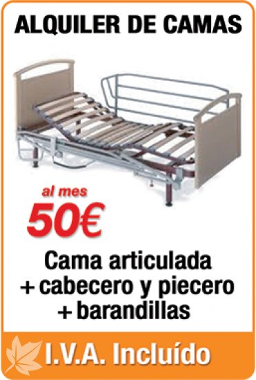 ALQUILER CAMAS ARTICULADAS DE HOSPITAL