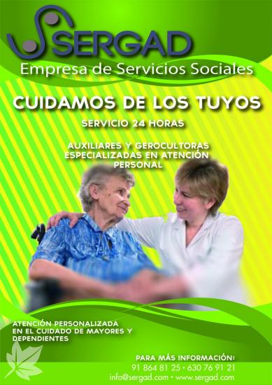 SERGAD AYUDA A DOMICILIO Y ATENCION PERSONALIZADA